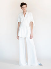 Load image into Gallery viewer, DOUBLE FACED LINEN TAILORED JACKET WITH CUT-OUT SLEEVES
