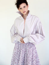 Load image into Gallery viewer, CONVERTIBLE WRAP COTTON POPLIN BLOUSE