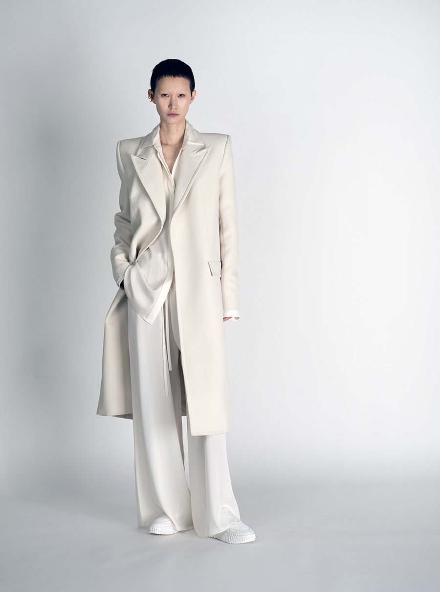 tailored charm coat【white】