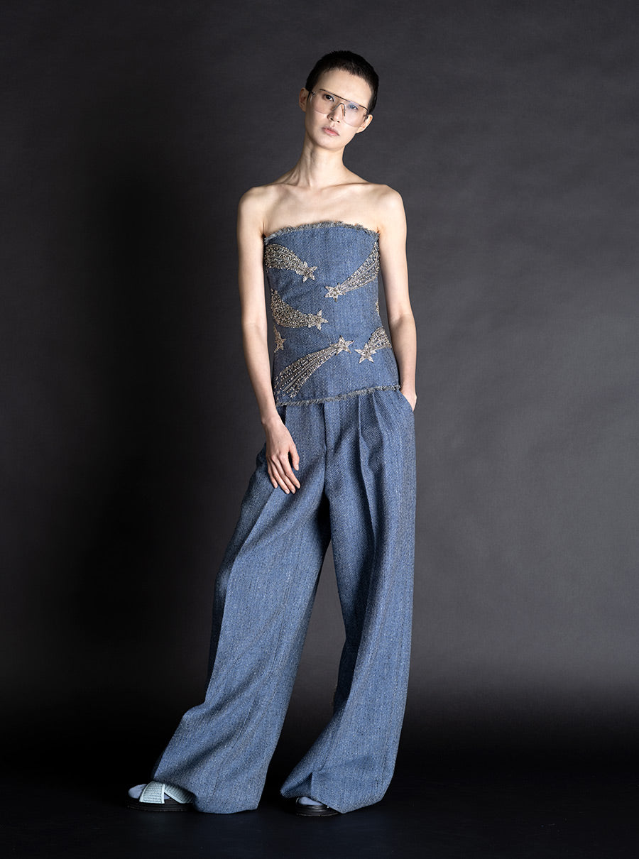 BUSTIER WITH STAR APPLIQUES – BY. Bonnie Young